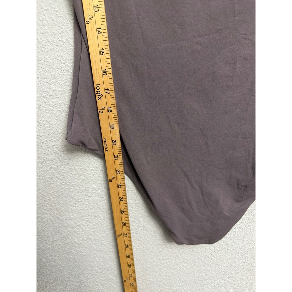 Auden Luxe Stretch Fully Lined Bodysuit Mauve Gray XXL Short Sleeve Crew Neck - Picture 10 of 10
